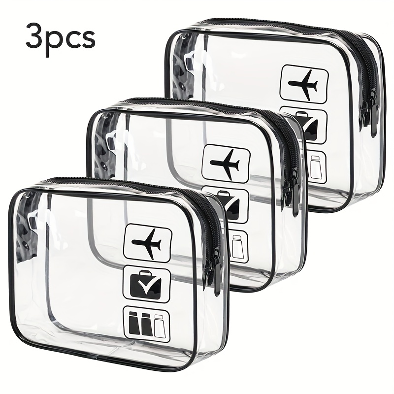 Toiletry Bag Tsa - 화장품 파우치 3개 투명 세면도구 가방