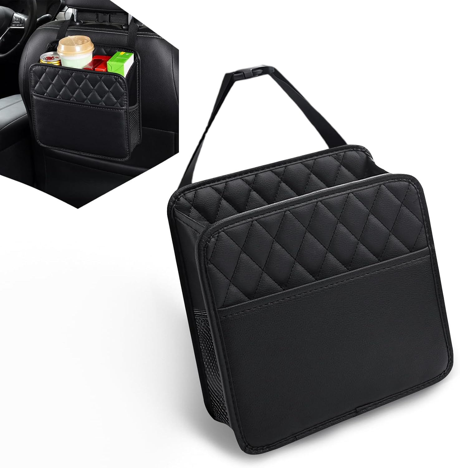 Travel Accessories Car - 차량용 뒷좌석 수납 포켓, PU 가죽