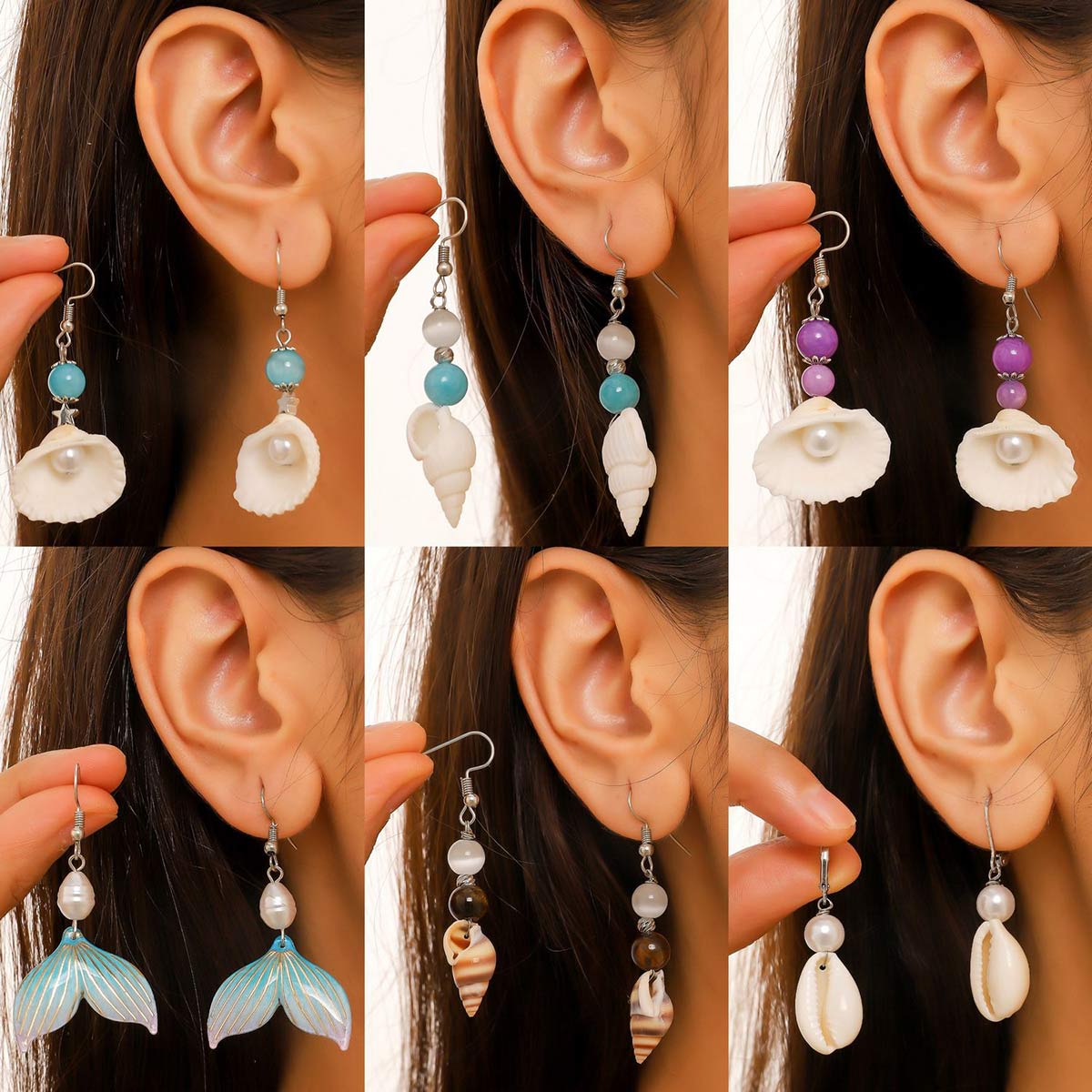 Travel Accessories Gifts For Women - 패션 여성 귀걸이 쌍 바다 테마