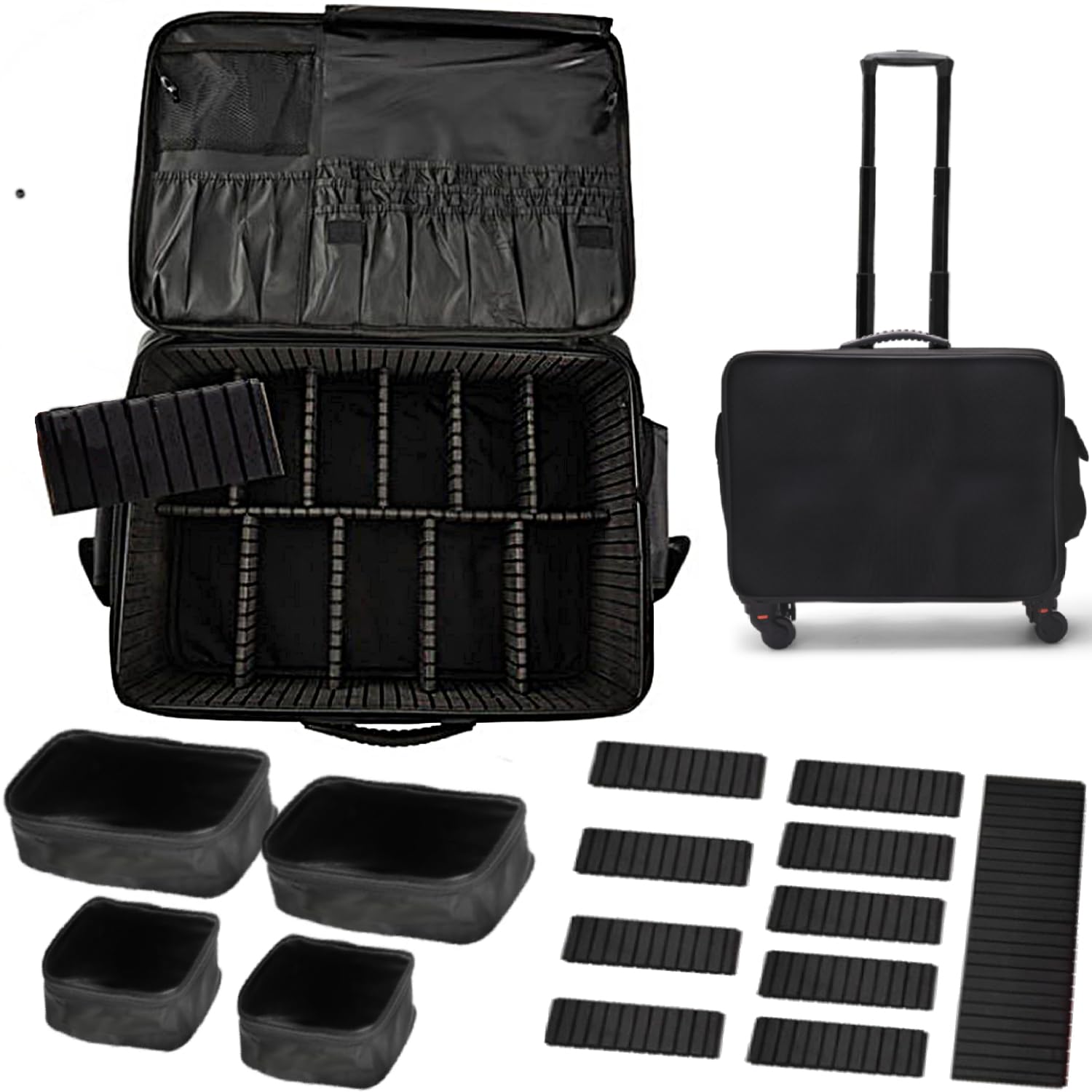 Travel Accessories In Train - 살롱 롤링 메이크업 케이스, 바퀴 달린
