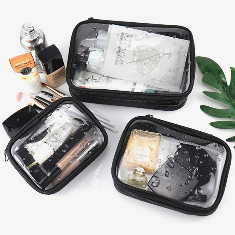 Toiletry Bag Tsa - 여성용 투명 메이크업 가방, 방수 세면도구