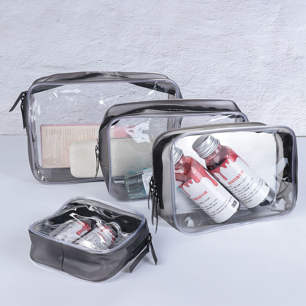 Toiletry Bag Tsa - 환경 보호 PVC 투명 지퍼 화장품