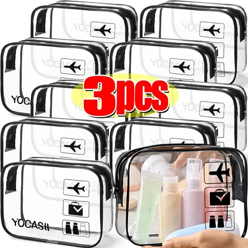 Toiletry Bag Tsa - 1/3pcs 투명 지퍼 메이크업 가방 주최자
