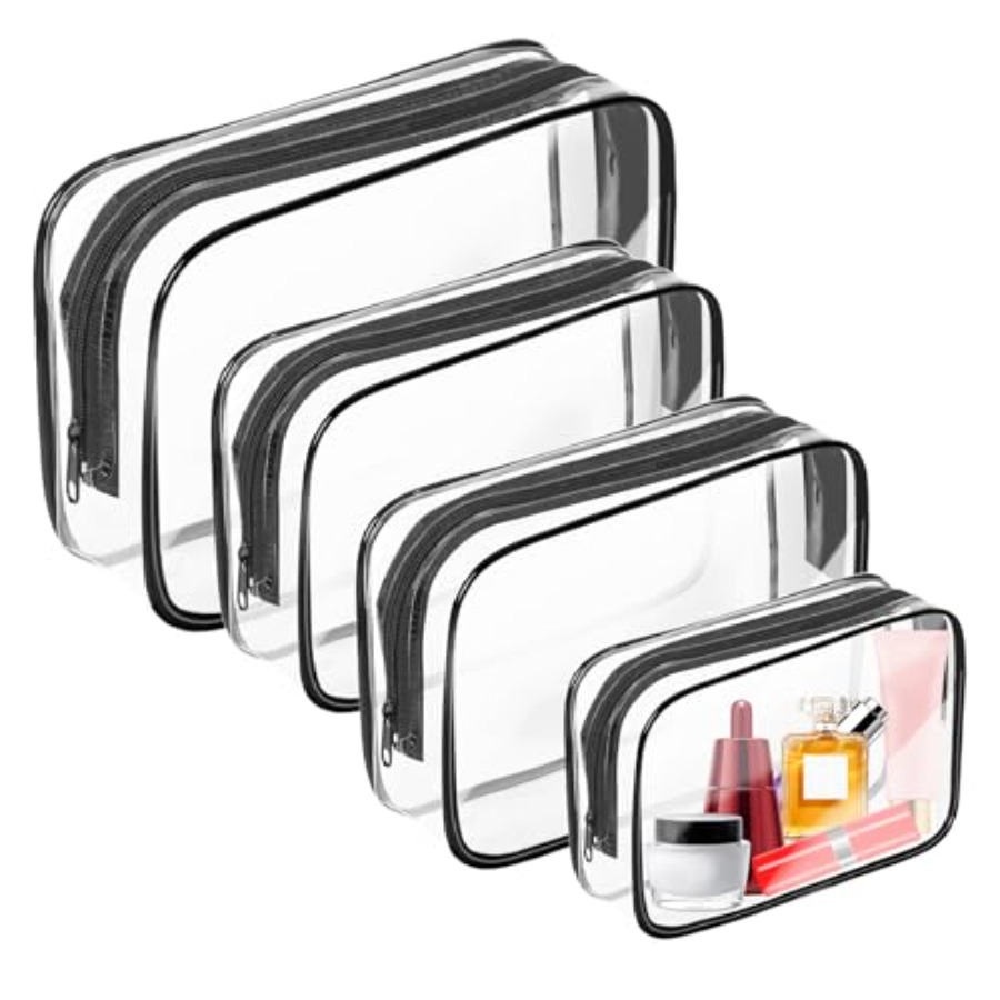 Toiletry Bag Tsa - 투명 메이크업 가방, 지퍼가 달린 휴대용