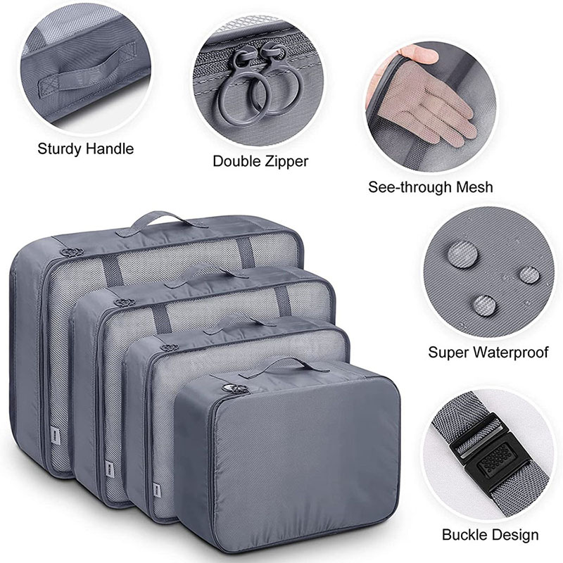 기숙사생용 다용도 여행 수납 세트, 옷, 세면도구, 신 - Travel Accessories Packing Cubes 리뷰 및 가격