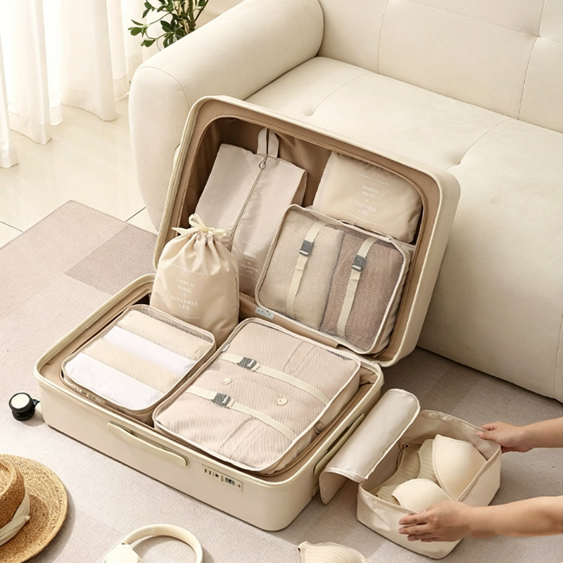 7종 패킹 큐브 세트 - 여행용 의류, 신발 및 담요  - Travel Accessories Packing Cubes 리뷰 및 가격