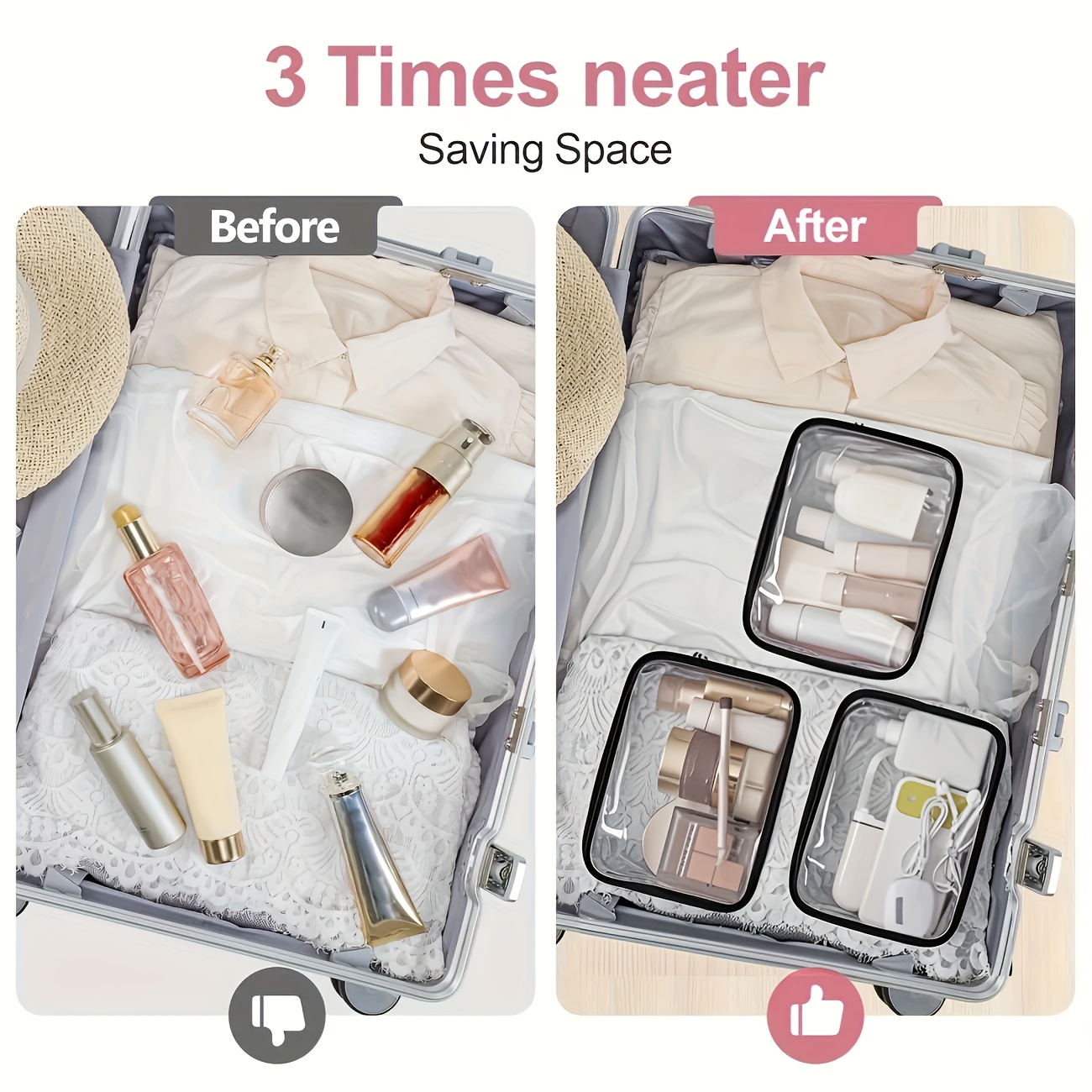 1개 투명 메이크업 가방 투명 여행용 세면도구 파우치  - Toiletry Bag Tsa 리뷰 및 가격