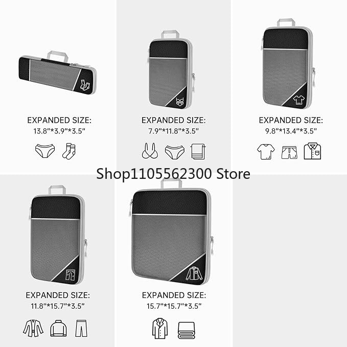 압축 패킹 큐브 세트 확장형 메쉬 여행 가방 수하물 정 - Travel Accessories Packing Cubes 리뷰 및 가격