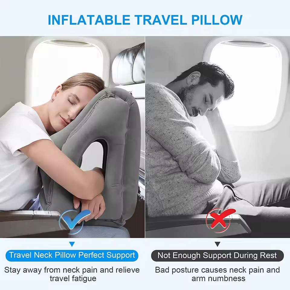팽창식 여행용 베개, 목과 머리 지지대가 있는 여행용품 - Travel Accessories Long Flight 리뷰 및 가격