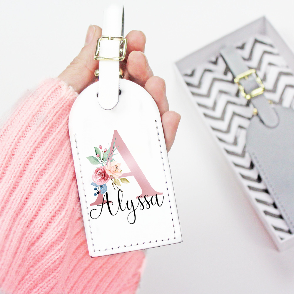 개인화 된 사용자 정의 이름 Pu 가죽 수하물 태그 가 - Travel Accessories Gifts For Her 리뷰 및 가격