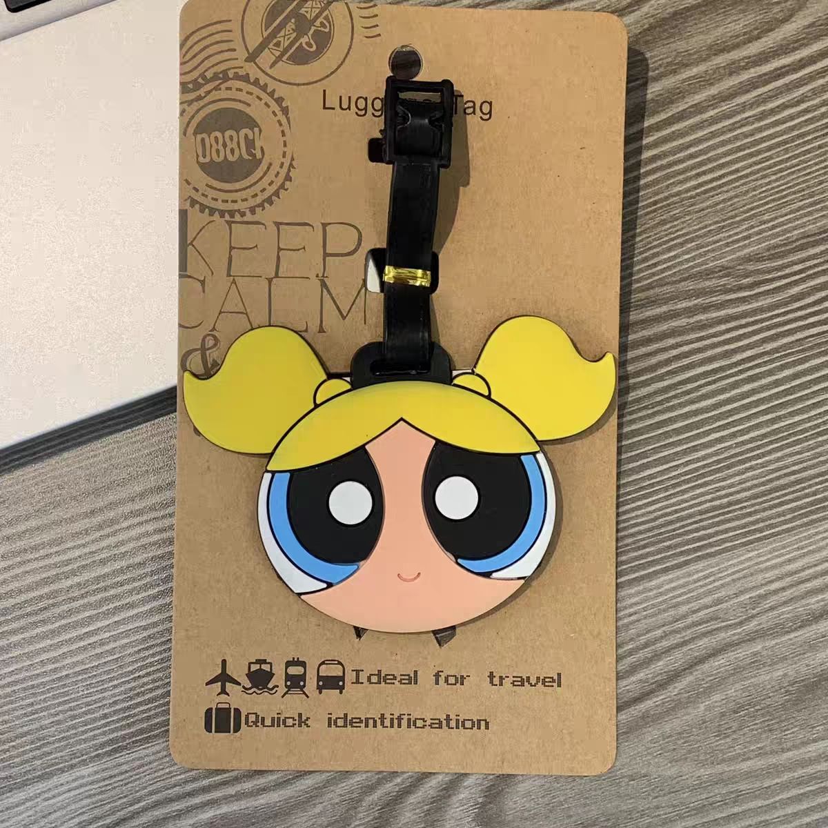 파워퍼프걸즈 가방 펜던트 귀여운 만화 캐릭터 수하물 태 - Travel Accessories And Bags 리뷰 및 가격