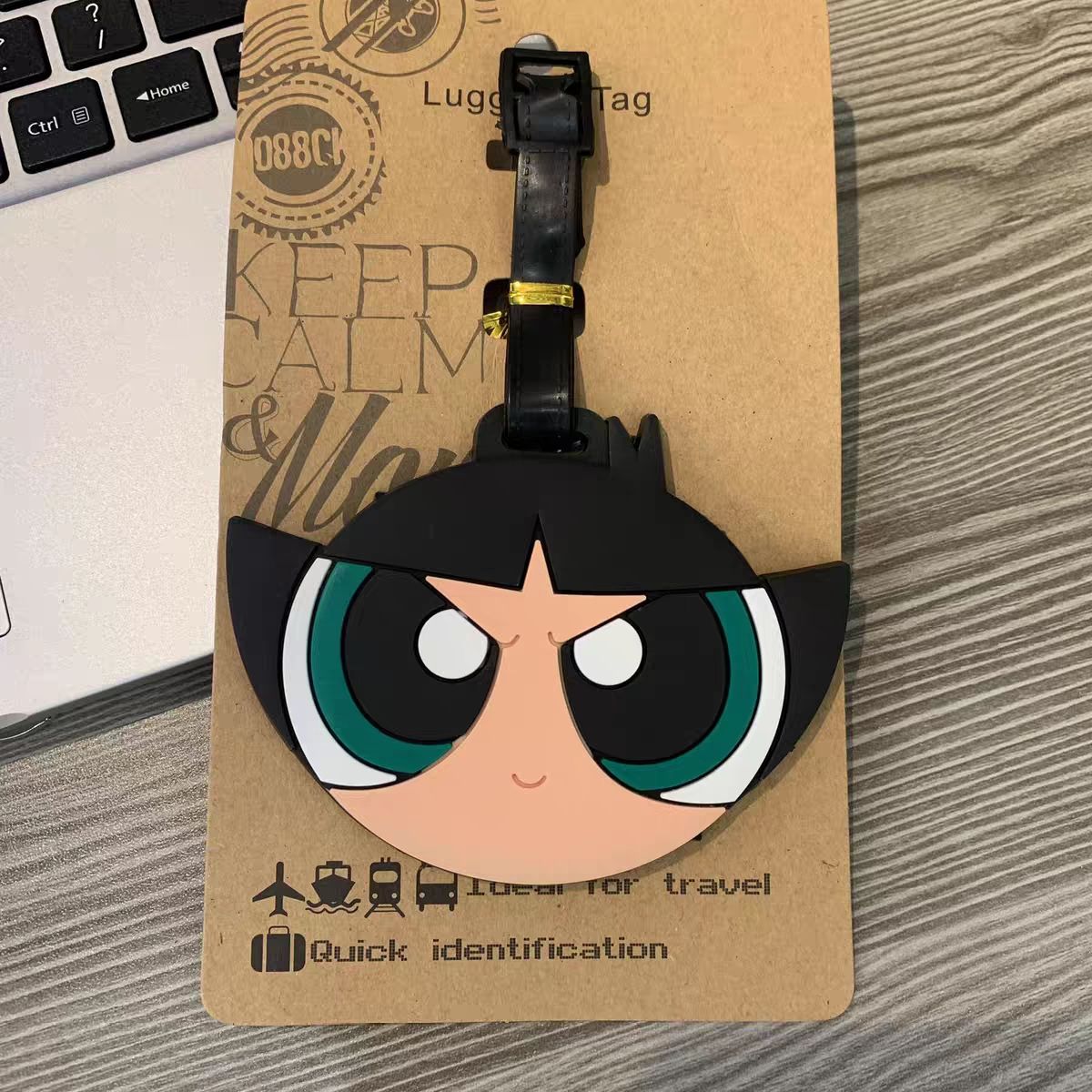 파워퍼프걸즈 가방 펜던트 귀여운 만화 캐릭터 수하물 태 - Travel Accessories And Bags 리뷰 및 가격