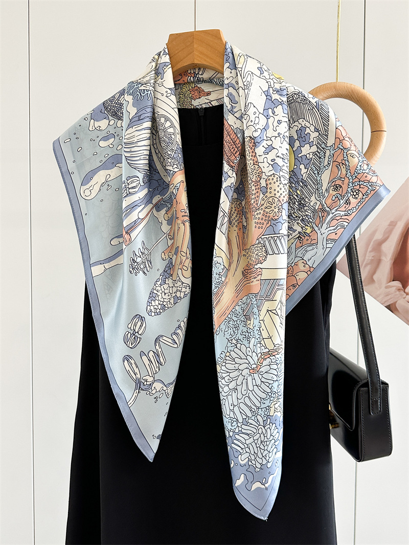 12MM 새틴 실크 스카프 여성용 90CM 숄 가방 벨 - Travel Accessories Gifts For Women 리뷰 및 가격