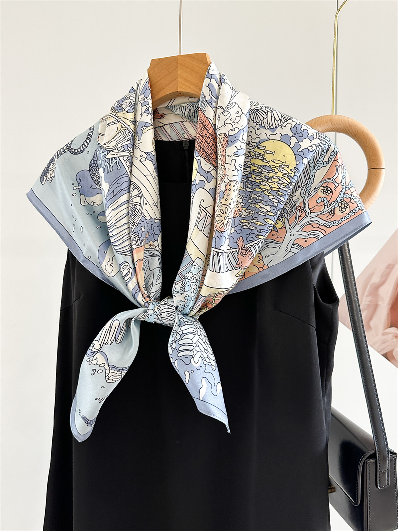 12MM 새틴 실크 스카프 여성용 90CM 숄 가방 벨 - Travel Accessories Gifts For Women 리뷰 및 가격