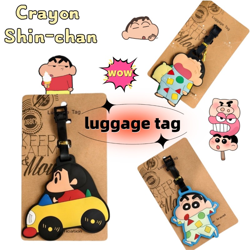 크레용신짱 만화 애니메이션 캐릭터 패션 러기지 태그 귀 - Travel Accessories And Bags 리뷰 및 가격