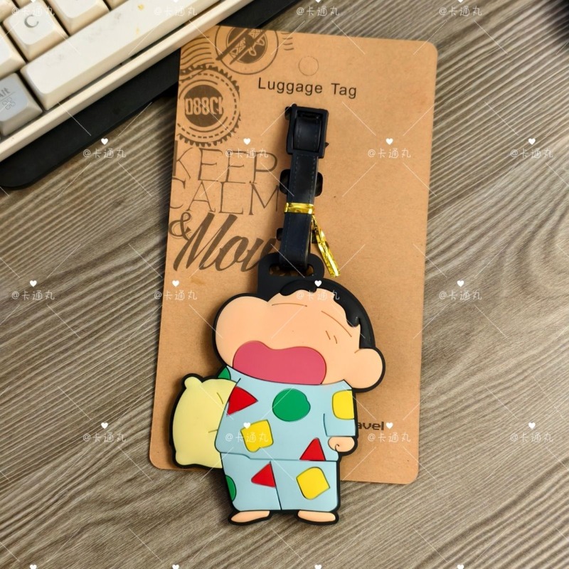 크레용신짱 만화 애니메이션 캐릭터 패션 러기지 태그 귀 - Travel Accessories And Bags 리뷰 및 가격