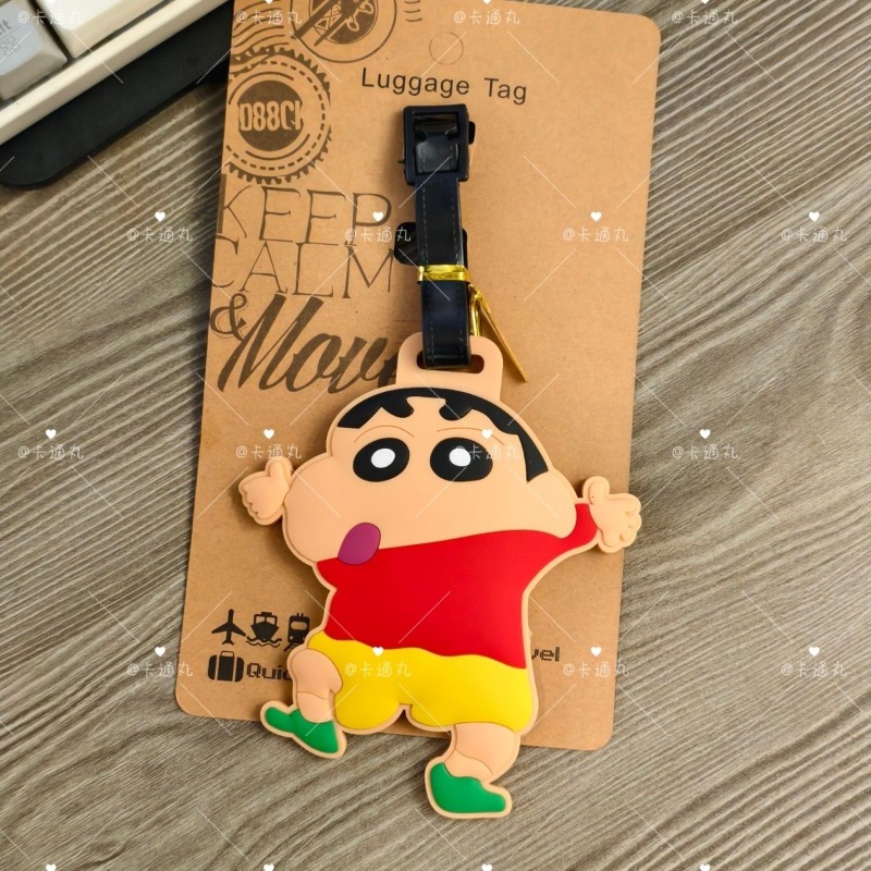 크레용신짱 만화 애니메이션 캐릭터 패션 러기지 태그 귀 - Travel Accessories And Bags 리뷰 및 가격
