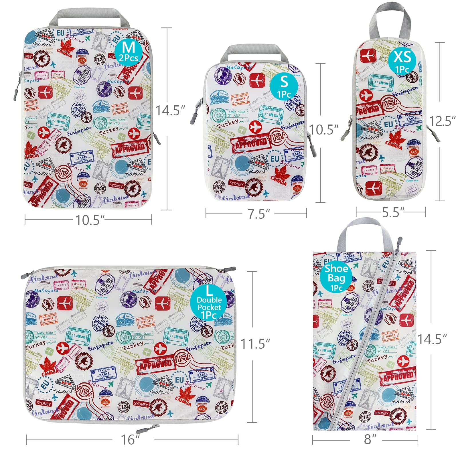4/6PCS 여행 압축 포장 큐브 수하물 주최자 액세서 - Travel Accessories Packing Cubes 리뷰 및 가격