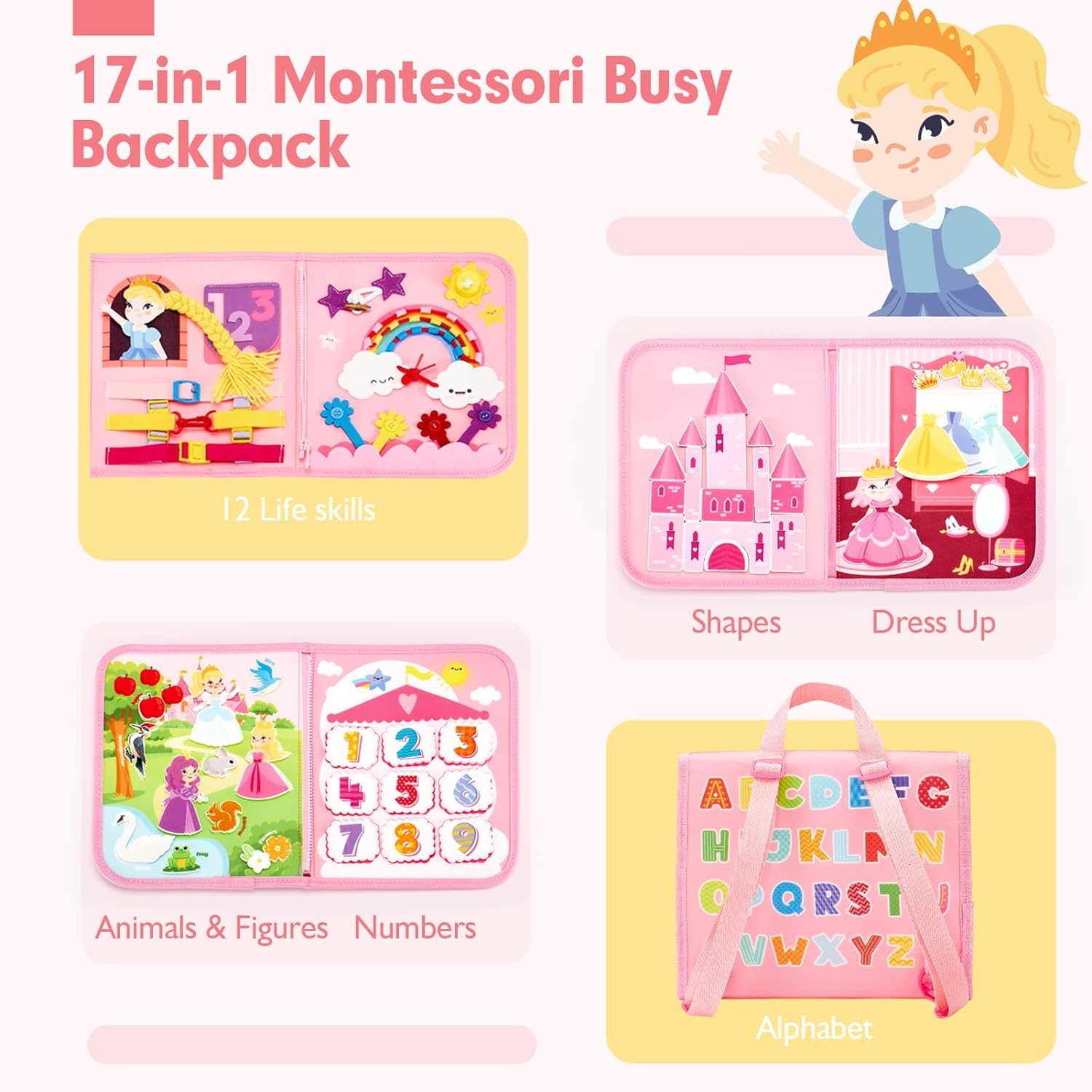 유아 바쁜 보드 장난감 몬테소리 생활 기술 학습 장난감 - Travel Accessories With Baby 리뷰 및 가격