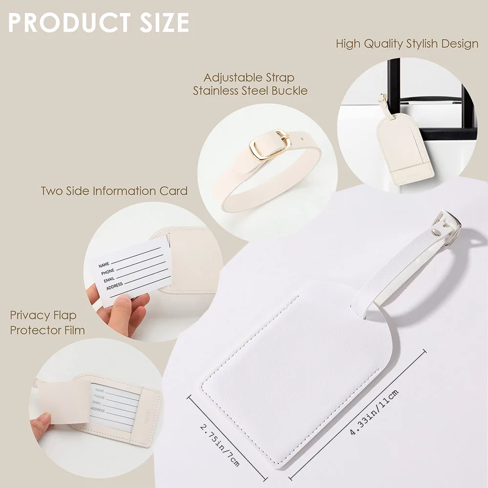 이름 있는 맞춤형 히자비 여아용 가죽 수하물 태그, 여 - Travel Accessories Gifts For Her 리뷰 및 가격