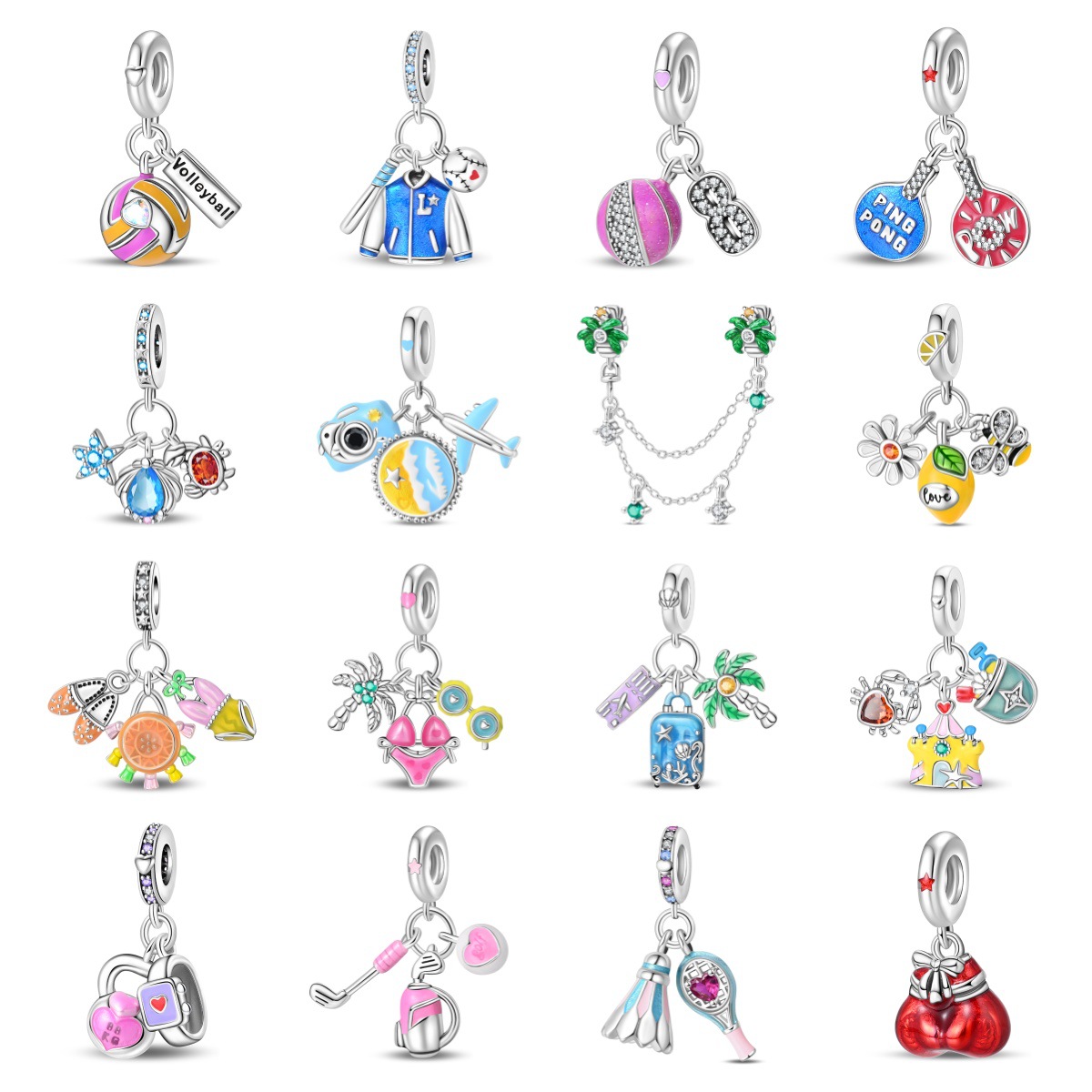 오리지널 참스 실버 도금 비즈 팔찌 가방 DIY 여성용 - Travel Accessories Gifts For Women 리뷰 및 가격
