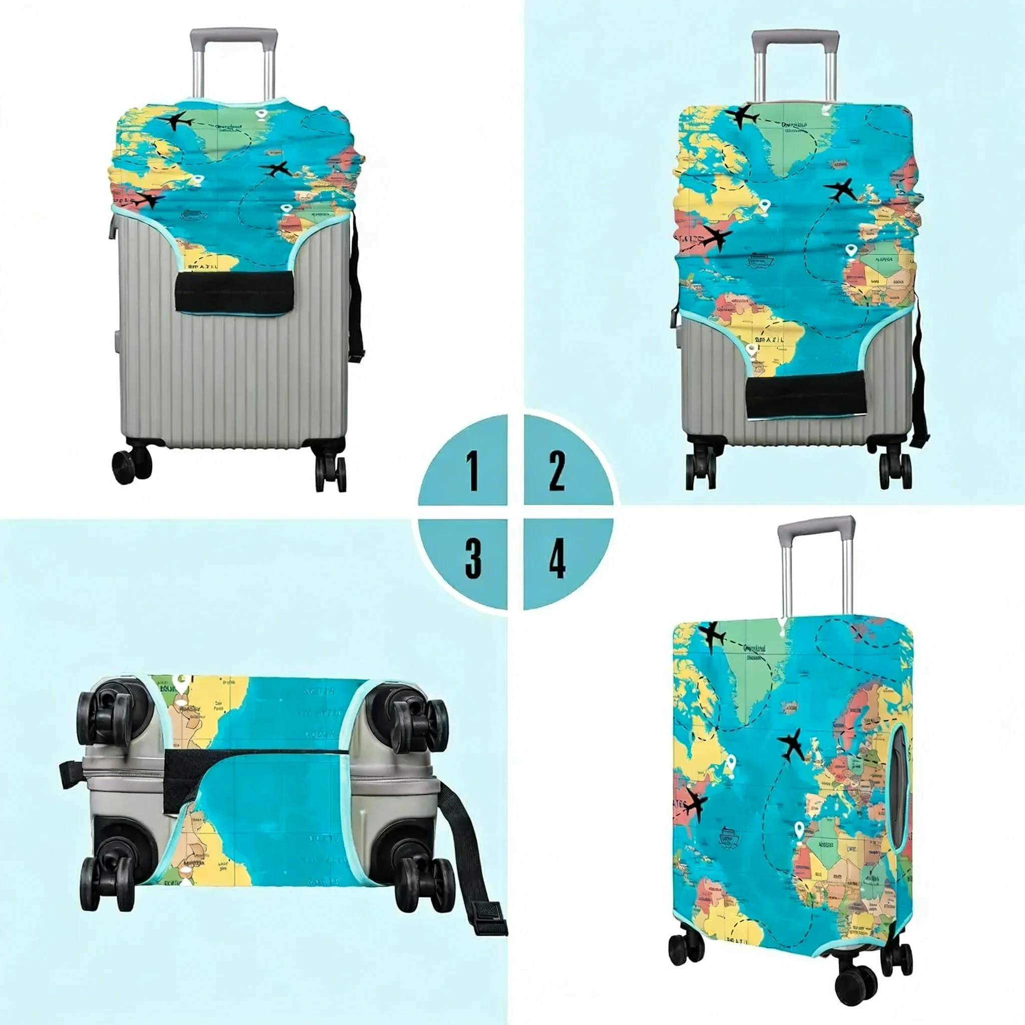 비행기 여행 지도 내비게이션 여행 가방 커버 여행 가방 - Travel Related Accessories 리뷰 및 가격