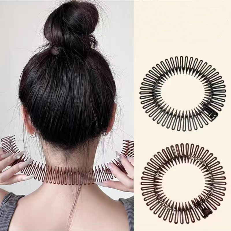 플라스틱 전체 원형 스트레치 유연한 빗 여자 여자 치아 - Travel Accessories Girls 리뷰 및 가격