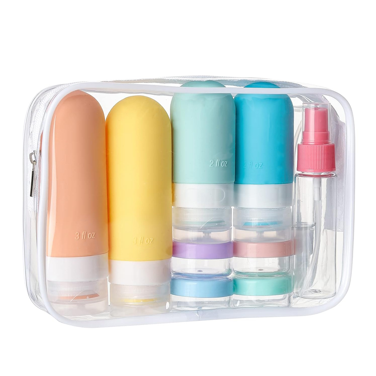 실리콘으로 제작된 누출 방지 여행용 병 세트 16팩 - - Toiletry Bag Tsa 리뷰 및 가격