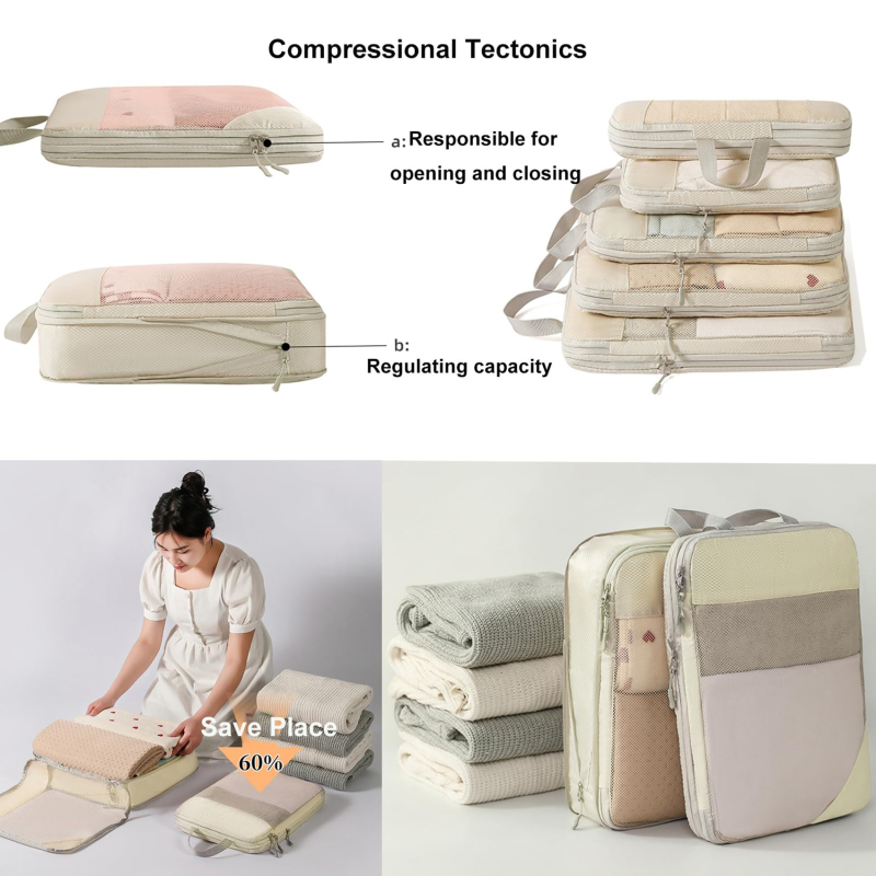 5개 세트 압축 짐 정리 큐브, 여행용 가방 액세서리, - Travel Accessories Packing Cubes 리뷰 및 가격