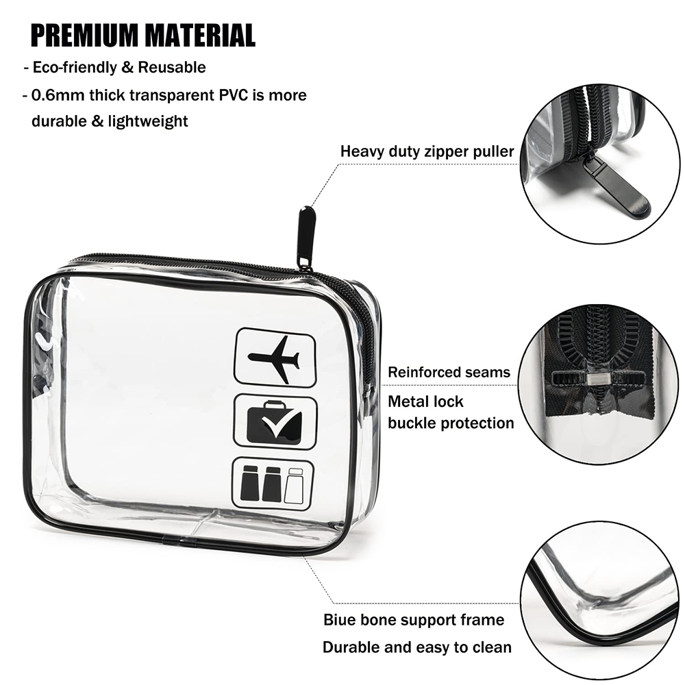화장품 주머니 3 Pcs 명확한 세면 용품 가방 공항에 - Toiletry Bag Tsa 리뷰 및 가격