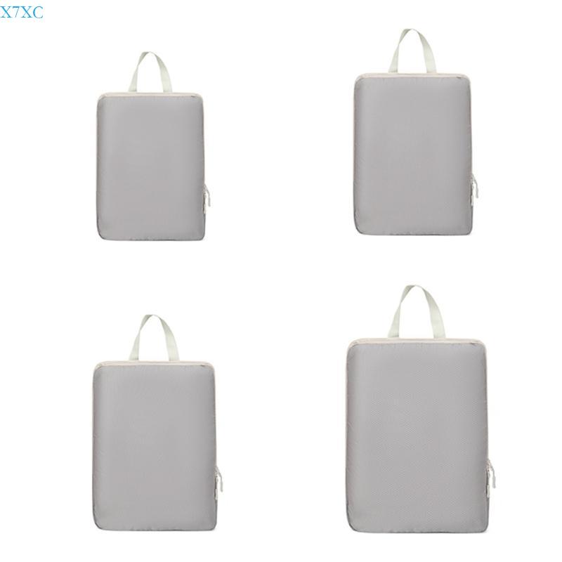 X7XC 4개/세트 여행 가방 압축 포장 큐브 수하물  - Travel Accessories Packing Cubes 리뷰 및 가격