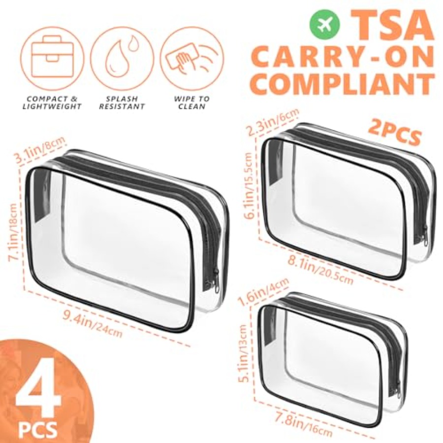 투명 메이크업 가방, 지퍼가 달린 휴대용 여행용 세면도 - Toiletry Bag Tsa 리뷰 및 가격